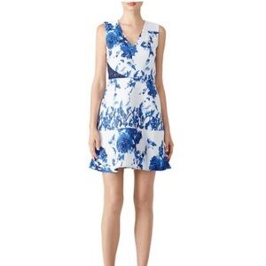 Slate & Willow Blue&White Floral Brushstroke Dress